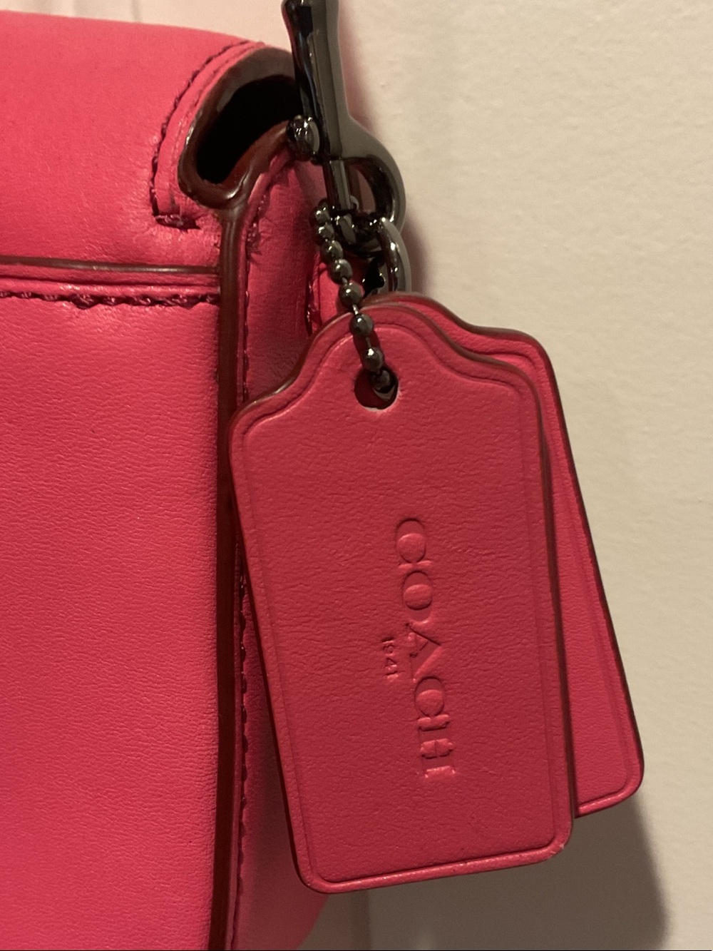 Coach Hot Pink Leather Crossbody with Turn-Lock - Picture 4 of 12
